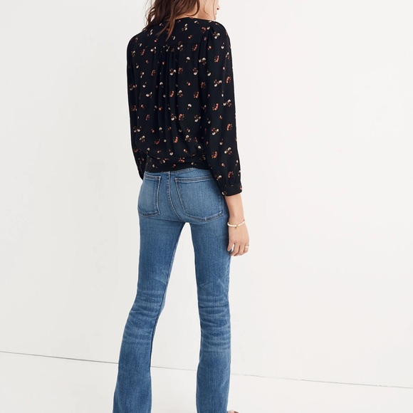 Madewell Wrap Top in Flower Toss - Picture 3 of 6
